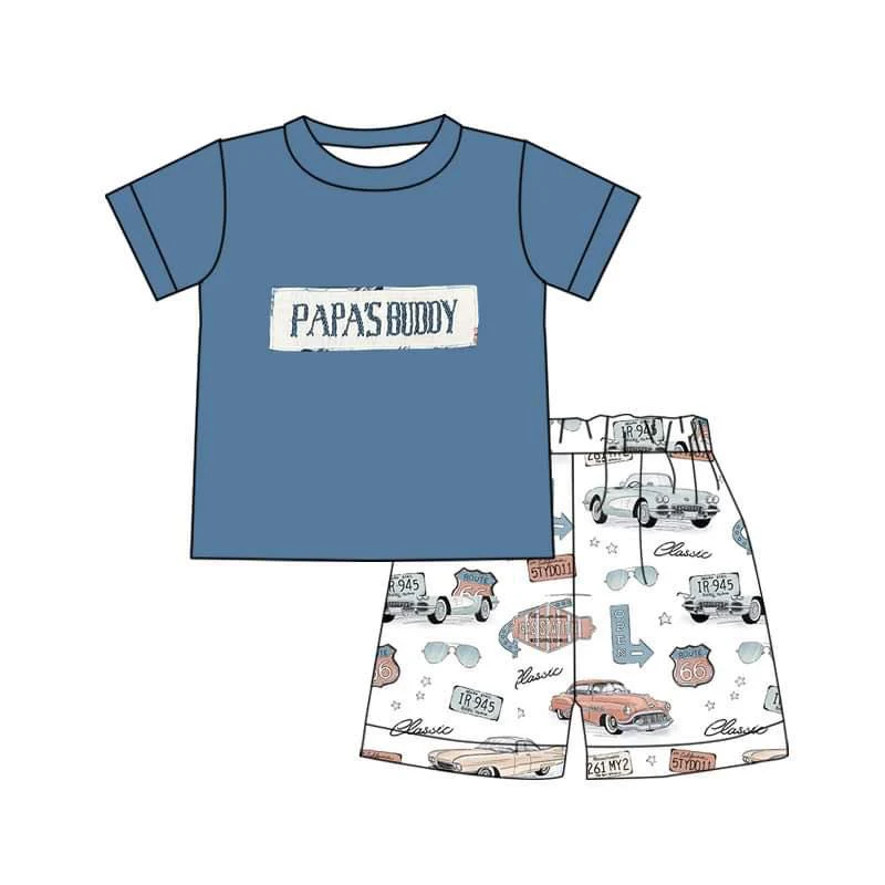 Deadline Nov 2 papa's daddy top cars shorts kids boys outfits