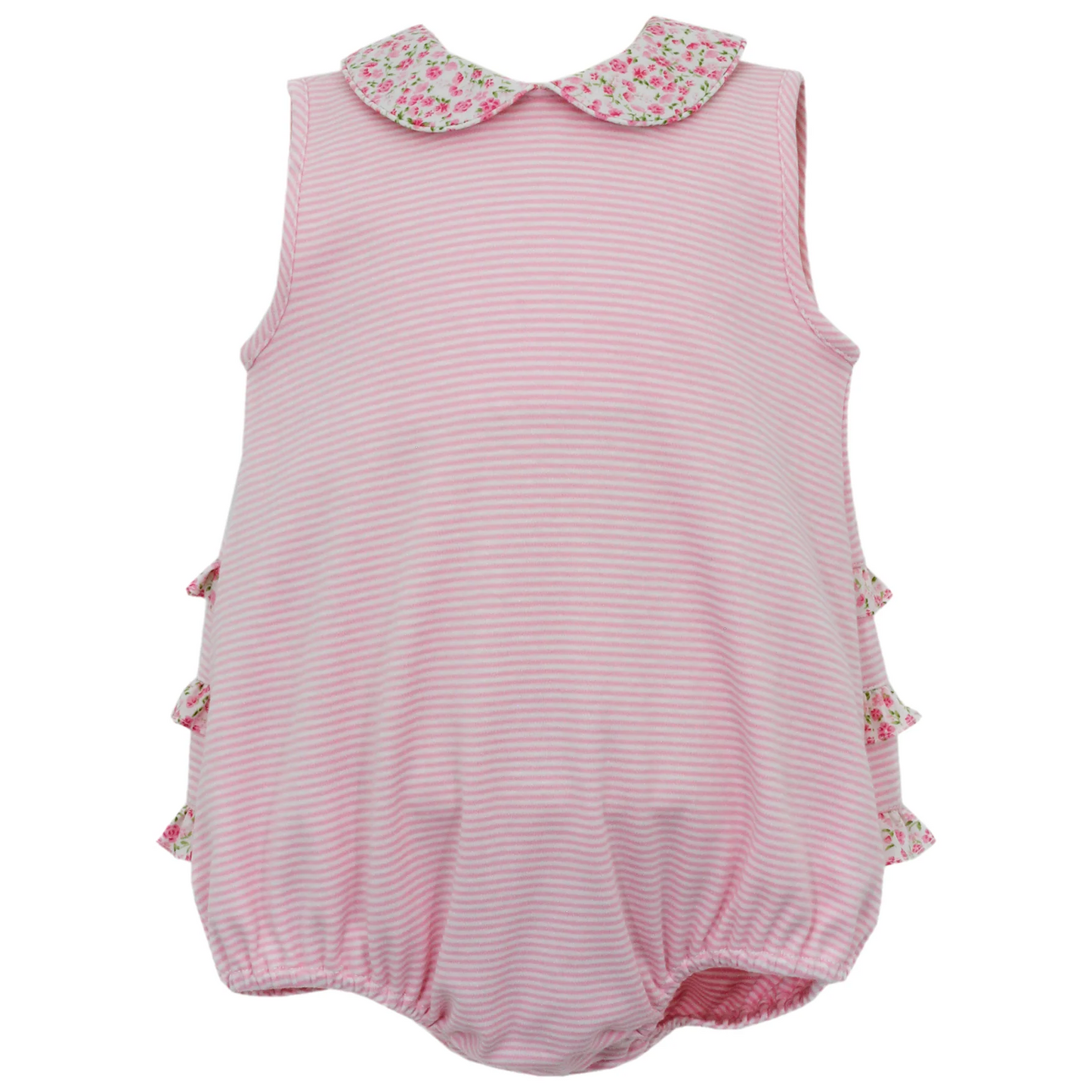 Deadline  Feb 1  sleeveless stripe floral ruffle baby girls romper
