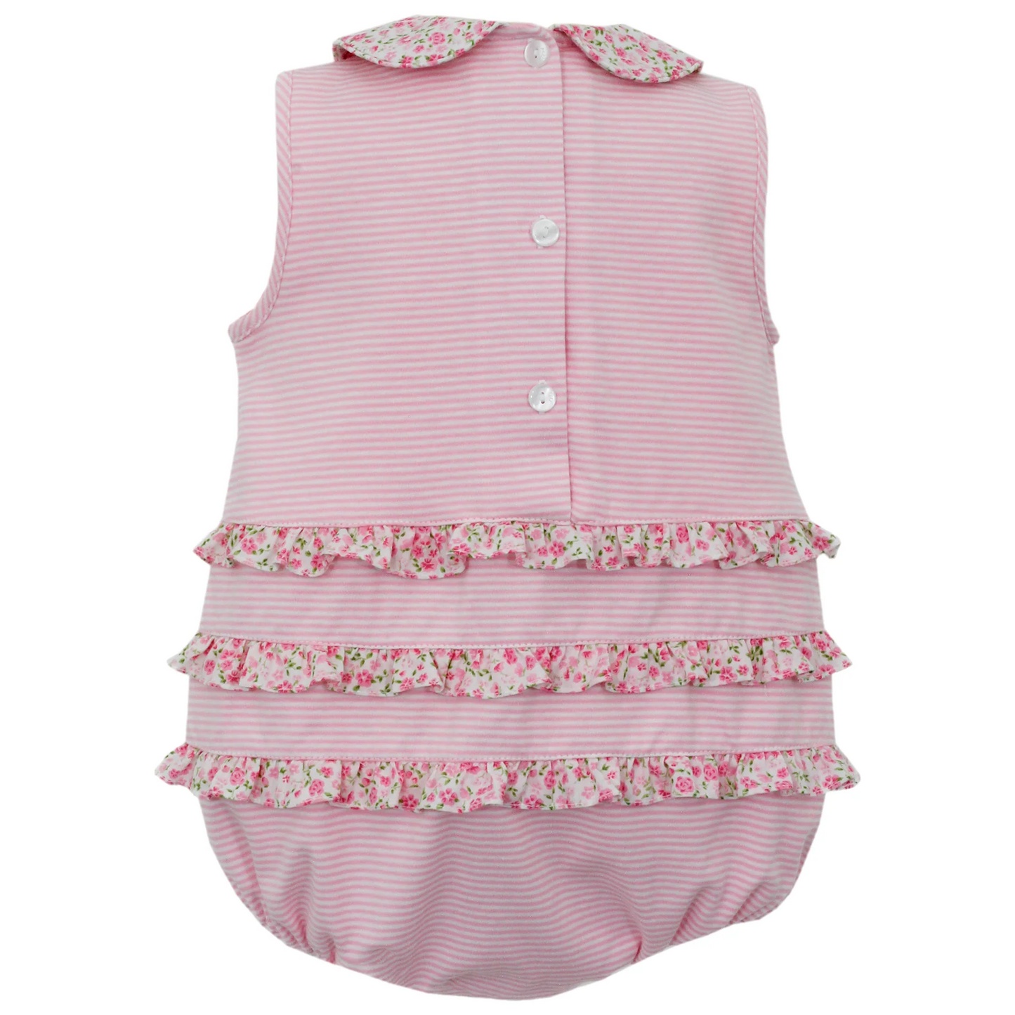Deadline  Feb 1  sleeveless stripe floral ruffle baby girls romper