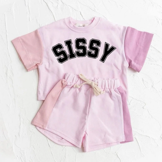 Deadline  Feb 18 pink short sleeves sassy top shorts girls clothes