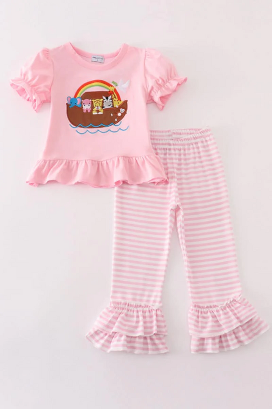 Deadline Feb 18 pink zoo elephant animals kids girls clothes