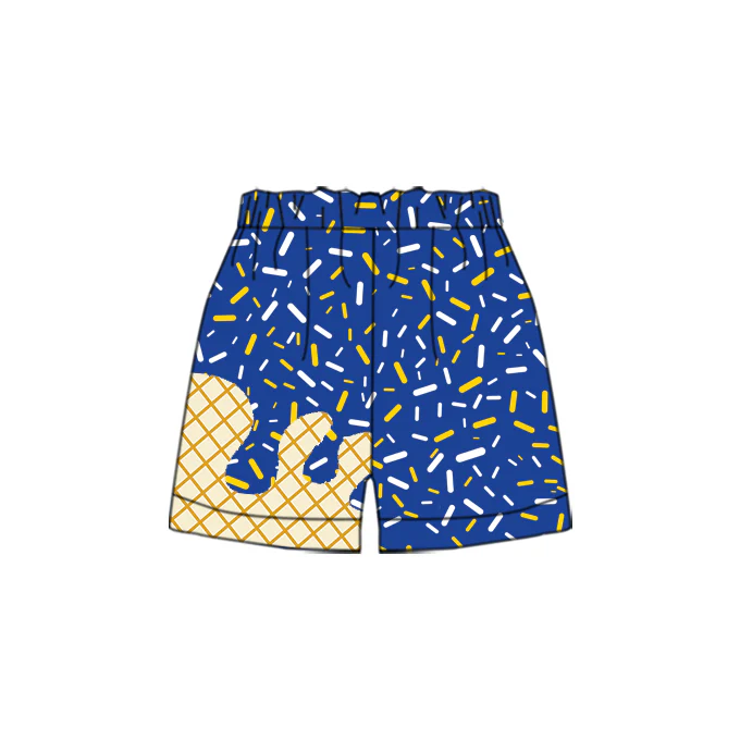 Deadline Feb 21 blue yellow sprinkle kids boys summer team shorts