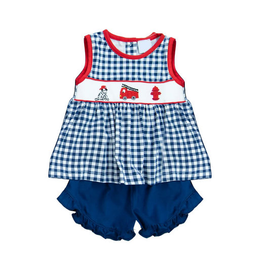 Deadline  Feb 24 plaid sleeveless firetruck kids girls clothes