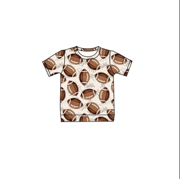Deadline Feb 27 short sleeves brown football baby kids shirt