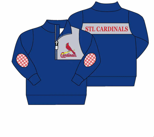 Deadline Feb 27 blue bird plaid kids boys team pullover