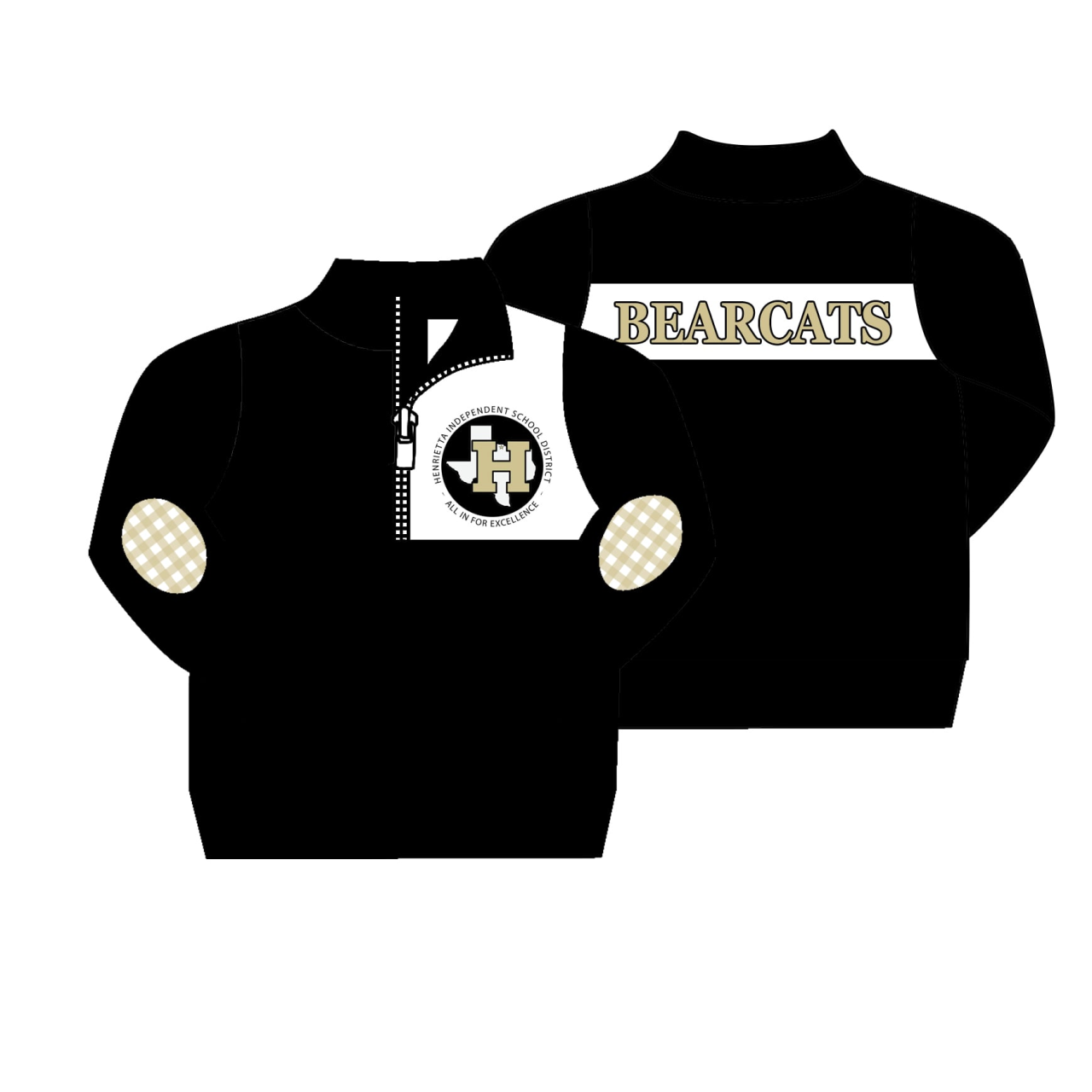Deadline Feb 28 black H plaid kids boys team pullover