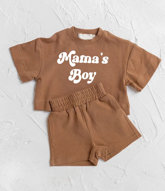 Deadline March 23 brown mama's boy top shorts kids outfits