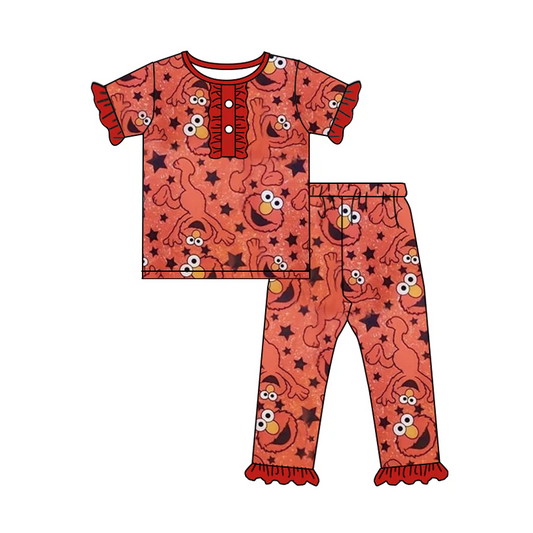 Deadline March 23 ruffle short sleeves cookie kids girls pajamas