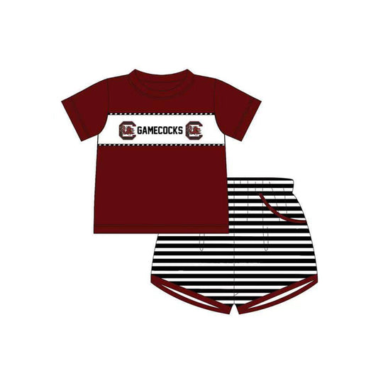 Deadline March 23 short sleeves maroon top shorts boys team clothes