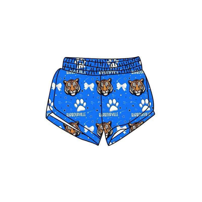 Deadline March 30 blue bow tiger girls summer team shorts