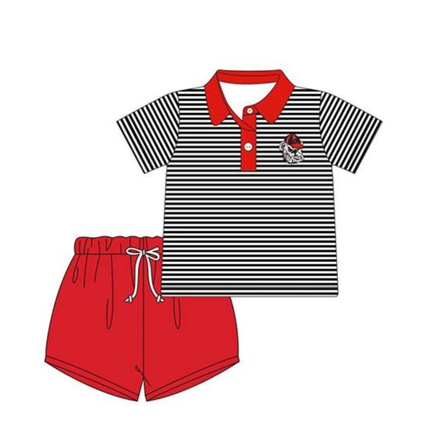 Deadline March 30 short sleeves stripe G polo shirt shorts boy team clothes