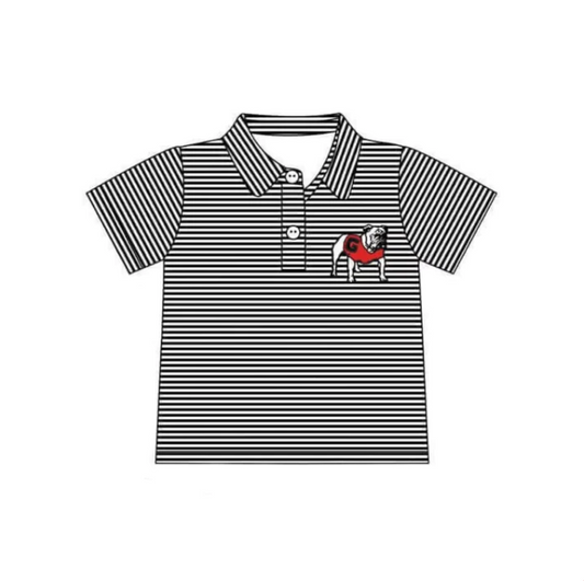 Deadline May 29 stripe short sleeves G dog kids boys polo team shirt