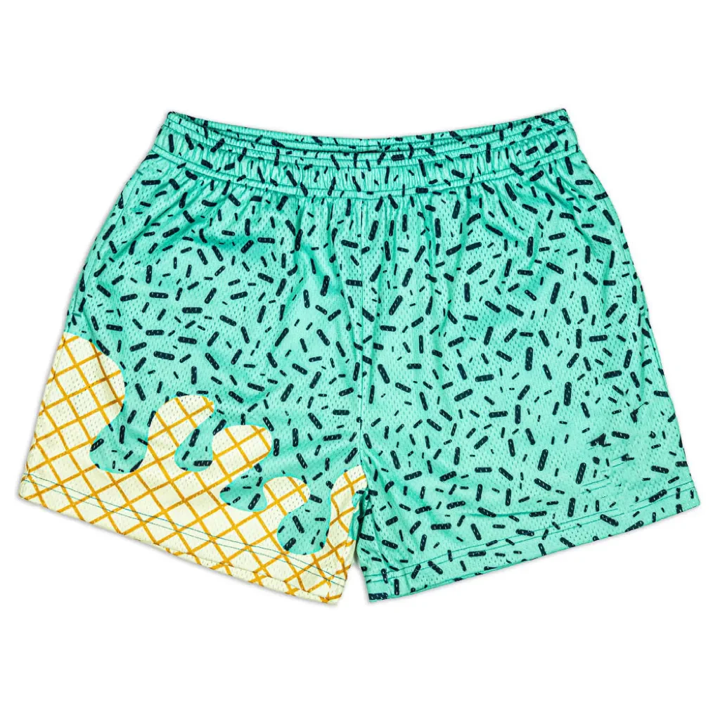 Deadline May 29 green ice cream sprinkle kids boys team shorts