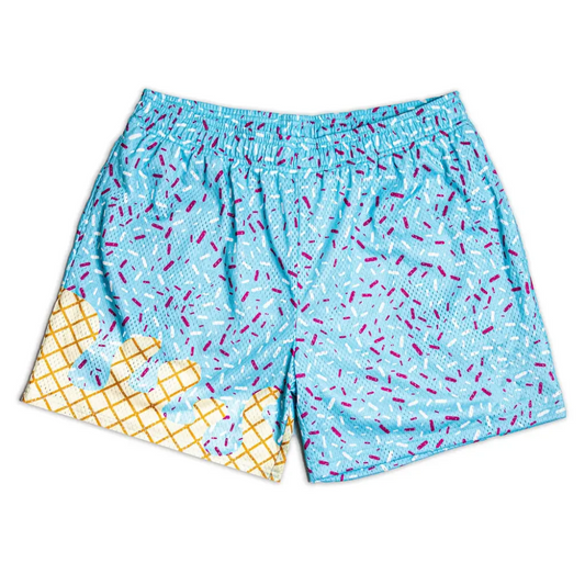 Deadline May 29 light blue ice cream sprinkle kids boys team shorts