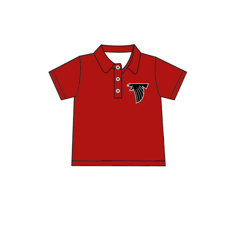 Deadline June 12 red short sleeves kids boys team polo shirt