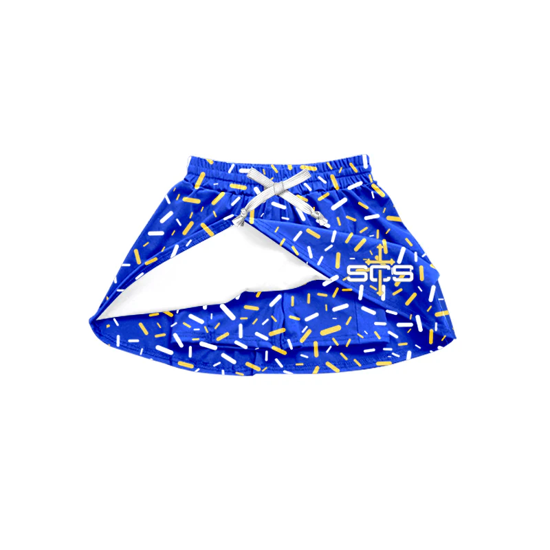 Deadline June 19 blue ice cream sprinkle S C S girls team skirt