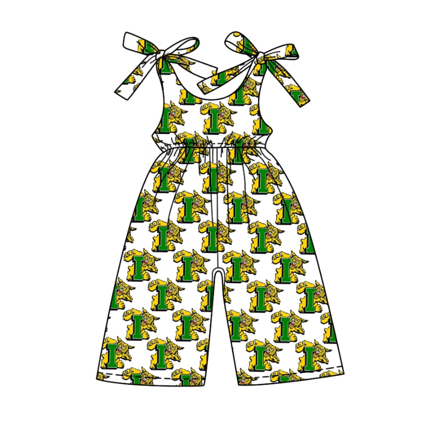 Deadline June 24 I green yellow straps kids girls team jumpsuit