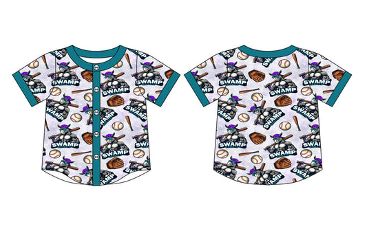 Deadline June 24 2025 short sleeves purple baseball boys shirt