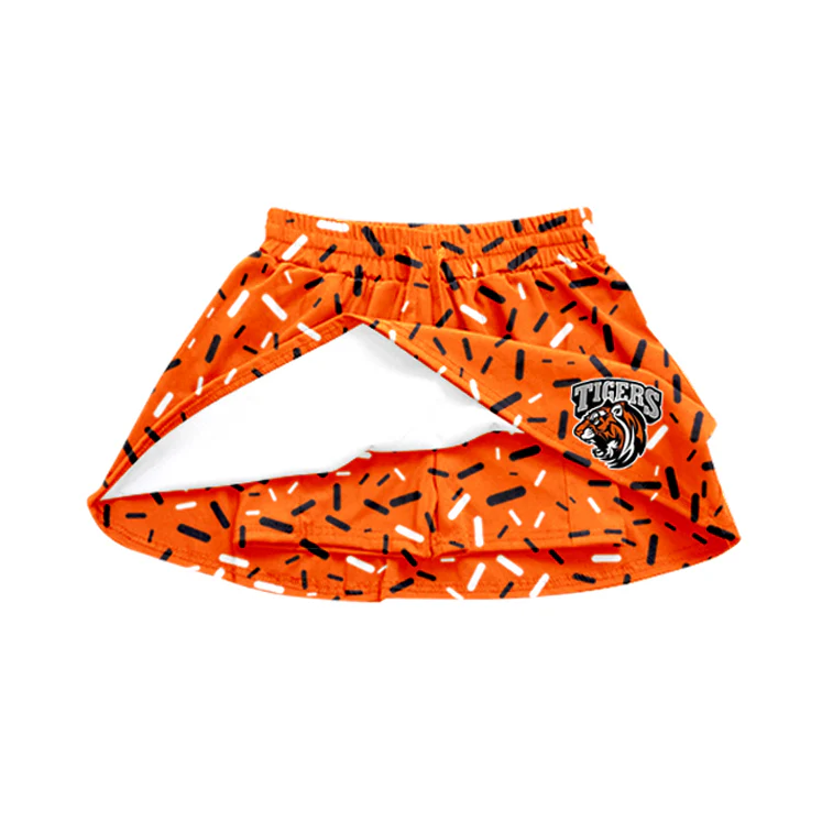 Deadline July 5 2025 tiger orange ice cream sprinkle girls team skirt