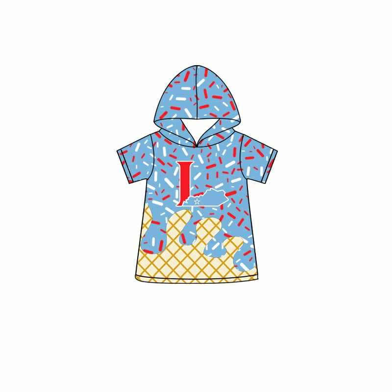 Deadline July 11 2025 short sleeves light blue ice cream sprinkle kids team hoodie