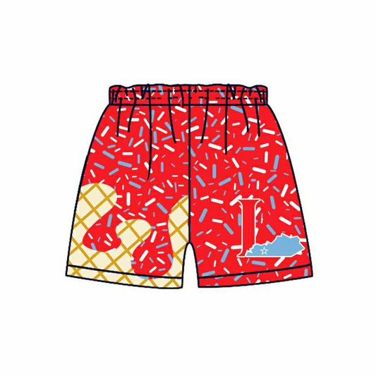 Deadline July 11 2025 red ice cream sprinkle boys summer team shorts