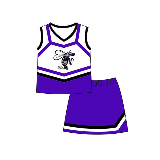Deadline July 15 2025 sleeveless bee top purple skirt girls team clothes