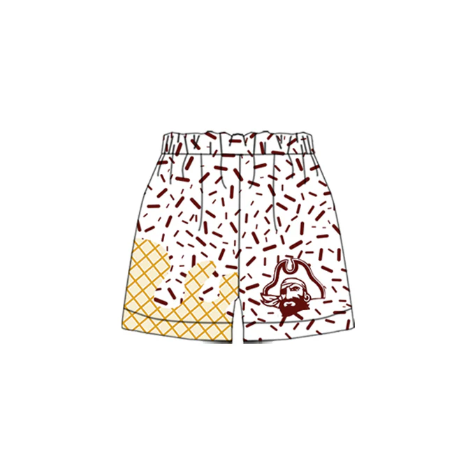Deadline July 24 2025 white maroon ice cream sprinkle boys summer team shorts