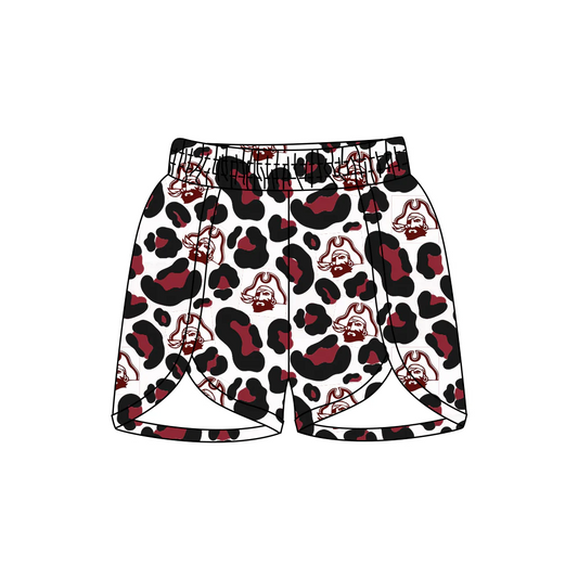 Deadline July 24 2025 maroon leopard kids girls team shorts