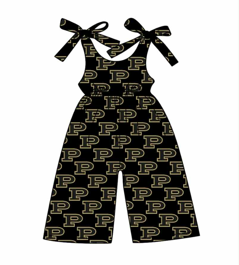 Deadline July 29 2025 black P straps girls team jumpsuit