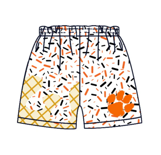 Deadline Aug 5 2025 Orange ice cream sprinkle boys summer team shorts