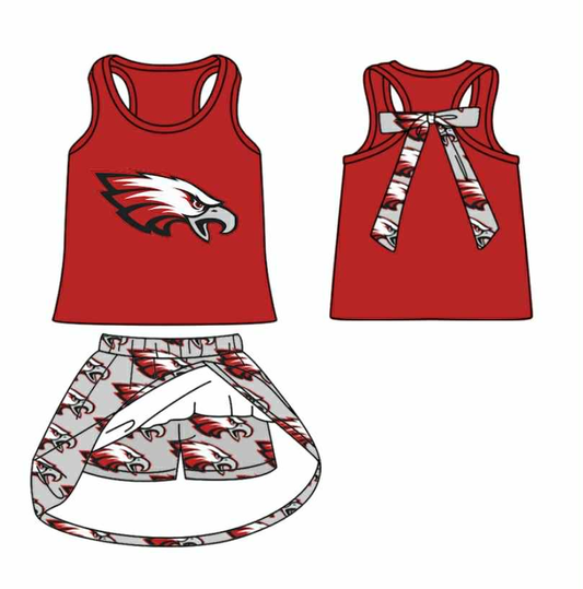 Deadline Aug 5 2025 sleeveless eagle top skirt kids girls team clothes