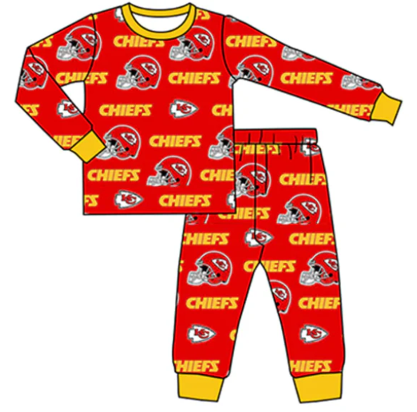 Deadline Aug 14 2025 long sleeves K C baby kids team pajamas