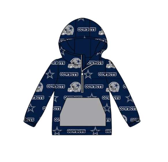 Deadline Aug 24 2025 blue cowboy stars helmet kids team hoodie