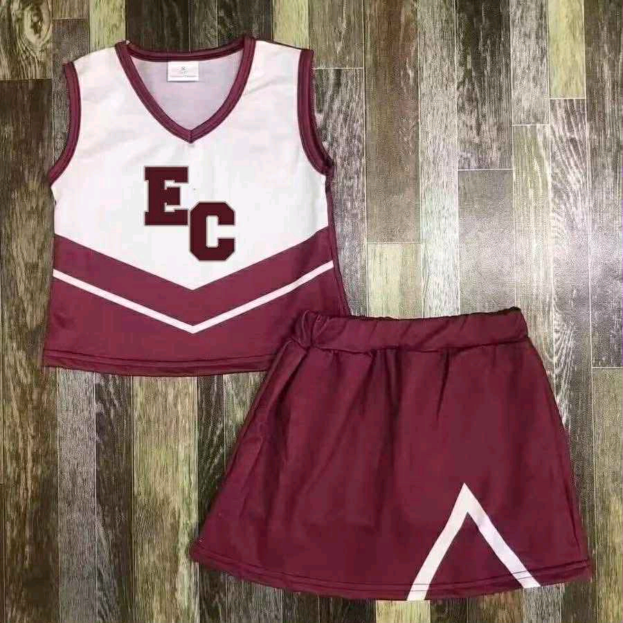 Deadline Aug 24 2025 sleeveless E C maroon top skirt girls team clothes