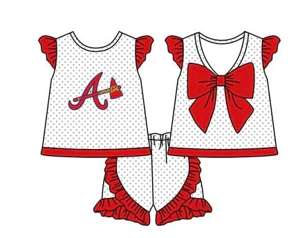 Deadline Spet 2 2025 polka dots brave bow top shorts girls team clothes