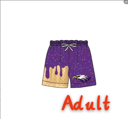 Deadline Sept 2 2025 purple eagle ice cream adult men team shorts