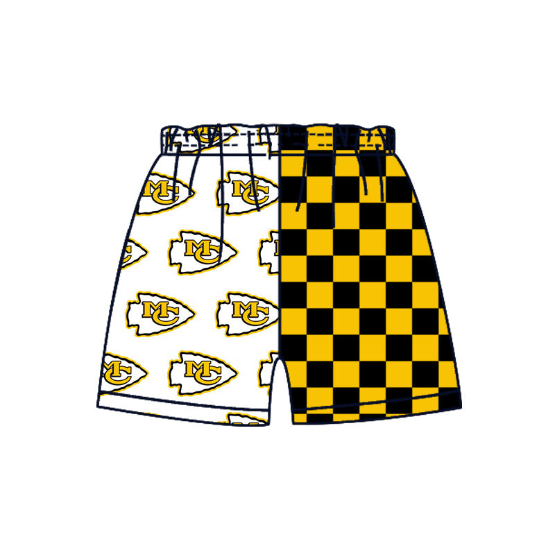 MOQ 5 pcs gold smiles kids boys summer team shorts