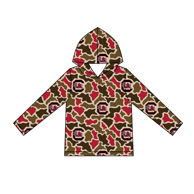 MOQ 5 pcs Long sleeves C camo kids boys team hoodie