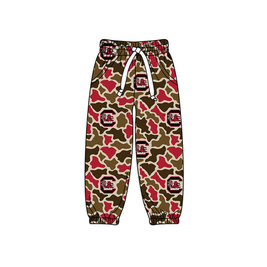 MOQ 5 pcs C maroon camo kids boys team pants