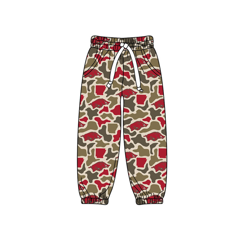 MOQ 5 pcs hogs camo kids boys team pants