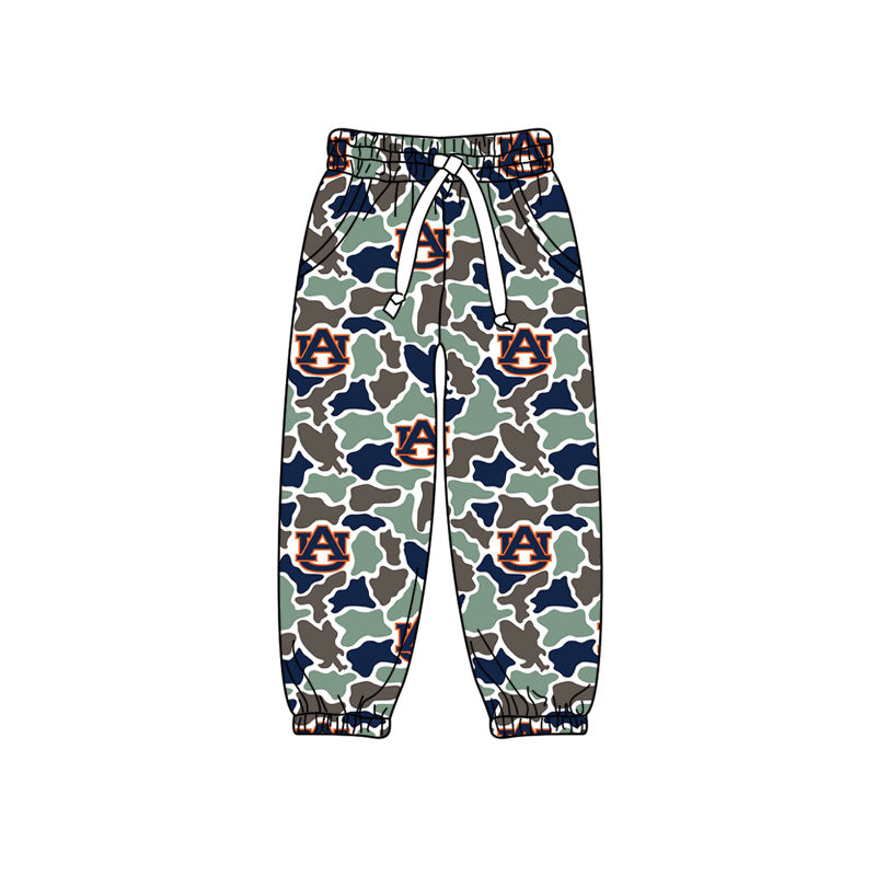 MOQ 5 pcs A U navy camo kids boys team pants