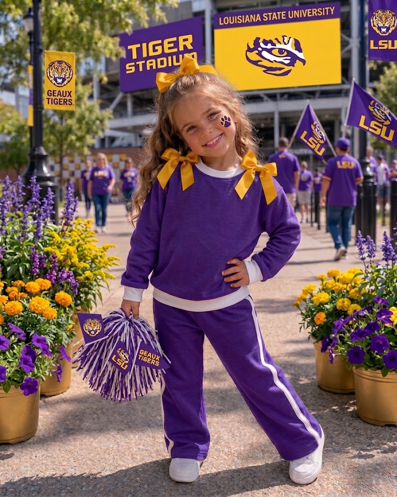 MOQ 8 Long sleeves yellow bow purple cotton girls team outfits