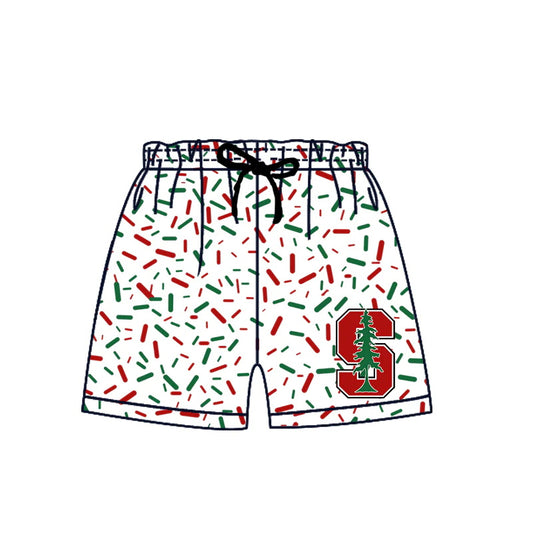 MOQ 3 pcs S green red ice cream sprinkle boys team shorts