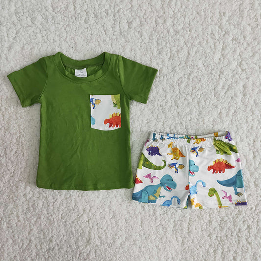 Boy Dinosaur Pocket Outfit