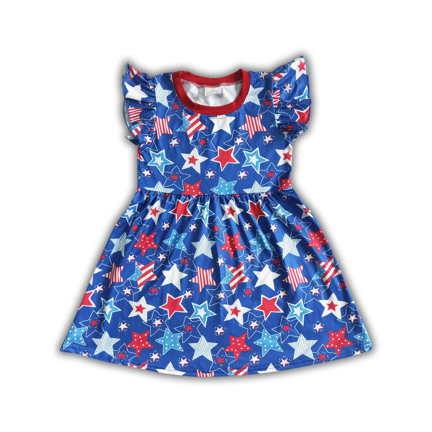 Girl stars print 4th of july dresses