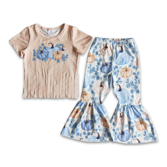 Girl Tassels Pumpkin Outfit