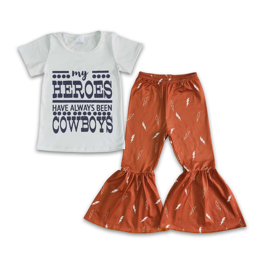 My heroes have always been cowboys girls clothing set