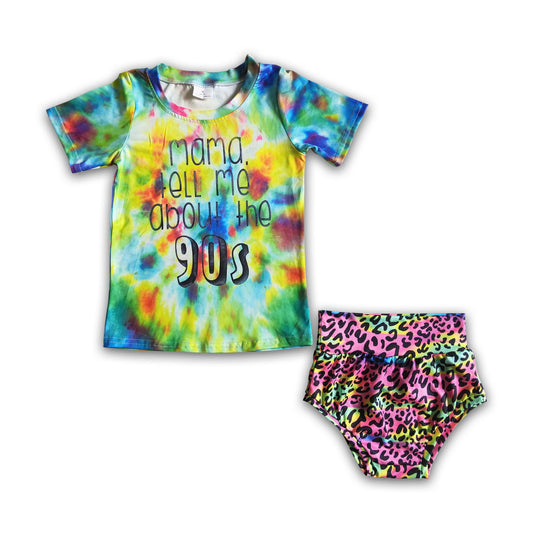 Baby Tie Dye Leopard Bummies Set