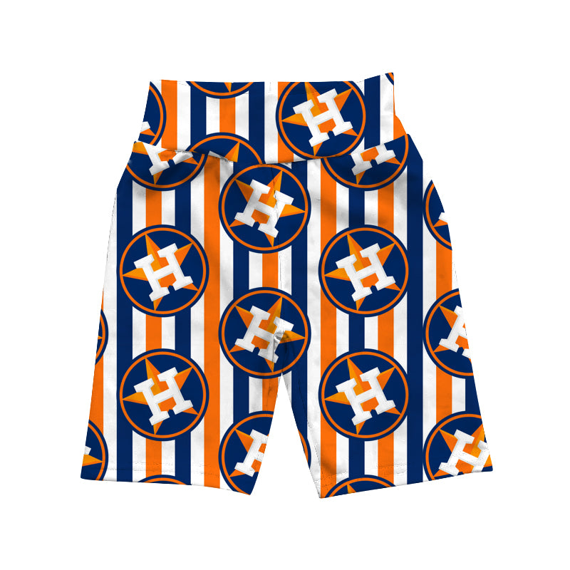 MOQ 3 H stripe kids team shorts