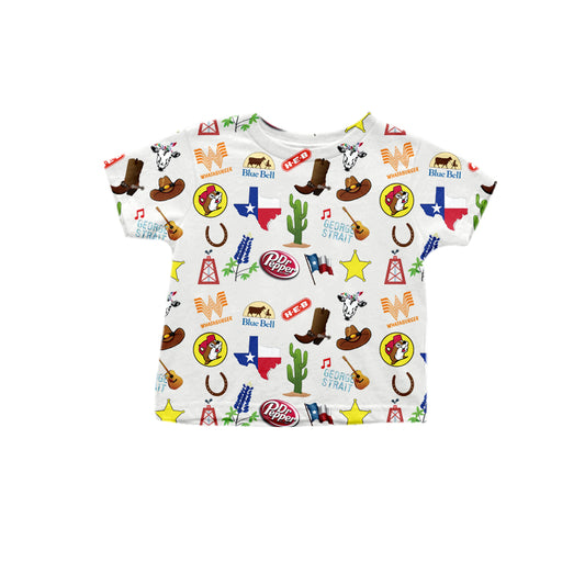 MOQ 3 short sleeves T X boots cactus kids shirt